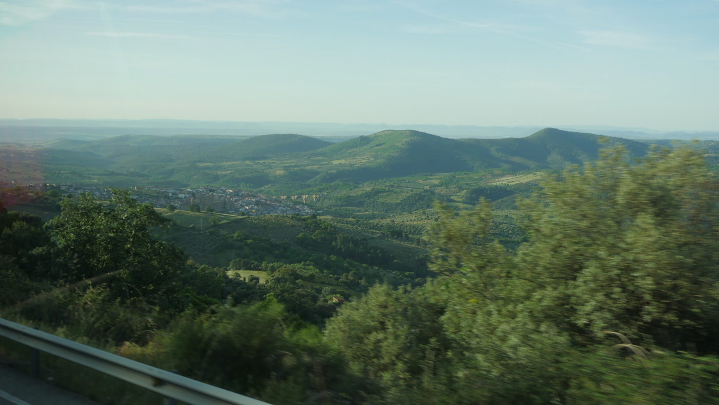 Vista of Guadalupe, nestled between the Sierra de Gredos and Sierra Morena mountain ranges of Spain