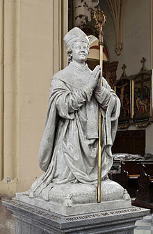 A statue of Ernest, Archbishop of Prague, Czech Republic