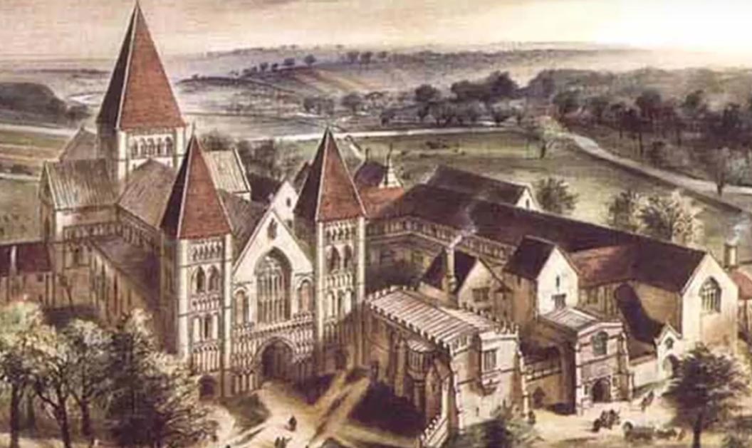 Color drawing of Walsingham at its peak