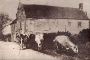 Photo of Slipper Chapel cow barn-late 1800s
