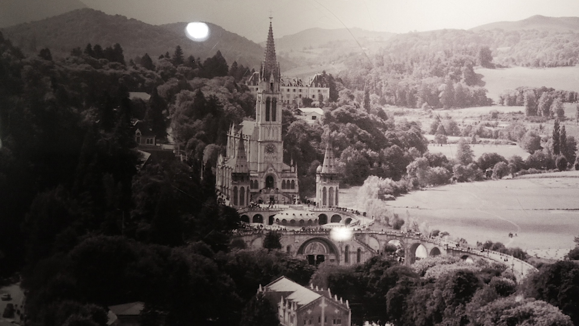 Early photo of Lourdes Sanctuary (may be as it looked during WW II to Franz Werfel)