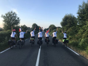 Day 26The bikers are riding down the road, continuing on via Paray-le-Monial.