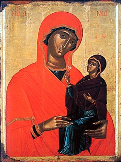 Photo of an 15th Century Icon of the Nativity by Angelos Akotanos