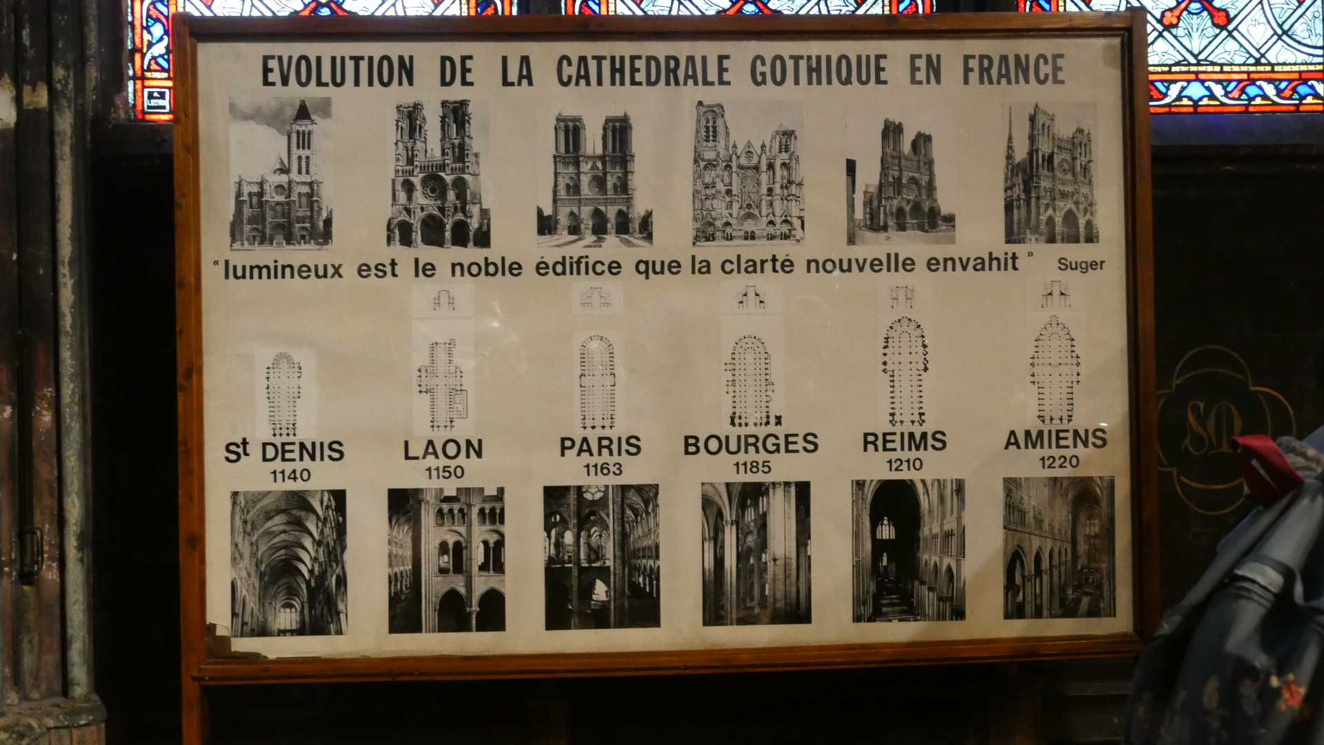 Photo of Display showing the evolution of Gothic Churches in France