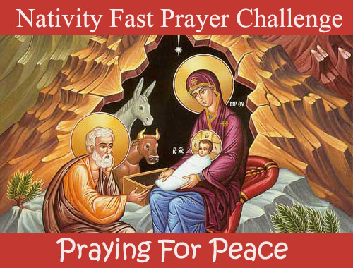 Image of Mary, Joseph and Baby Jesus with Nativity Fast Prayer Challenge- Praying for Peace
