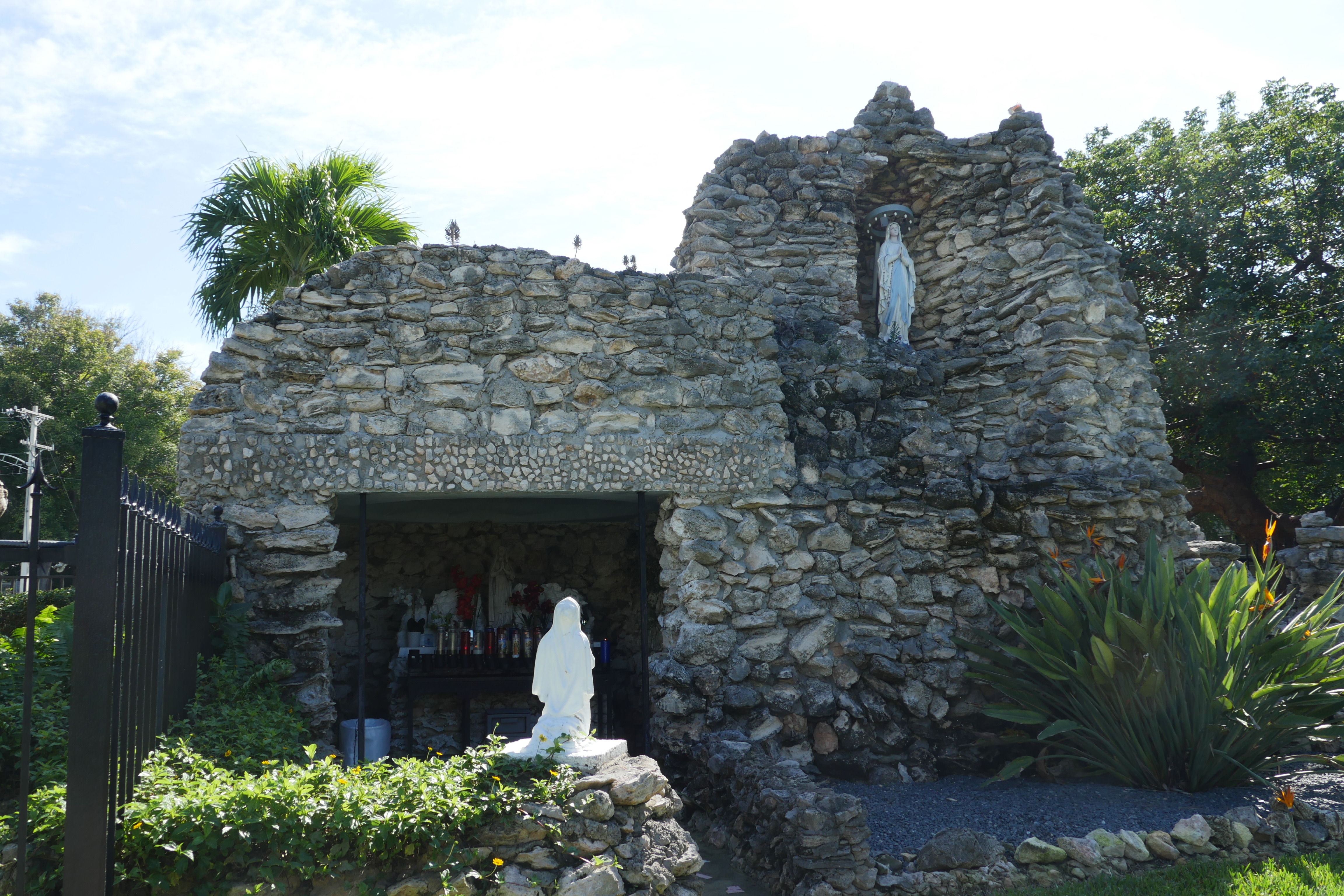 Photo of the grotto at St. Mary Basilica Star of the Sea, Key West, Florida.
