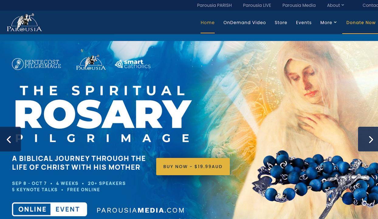 Webpage about theSpiritual Rosary Pilgrimage