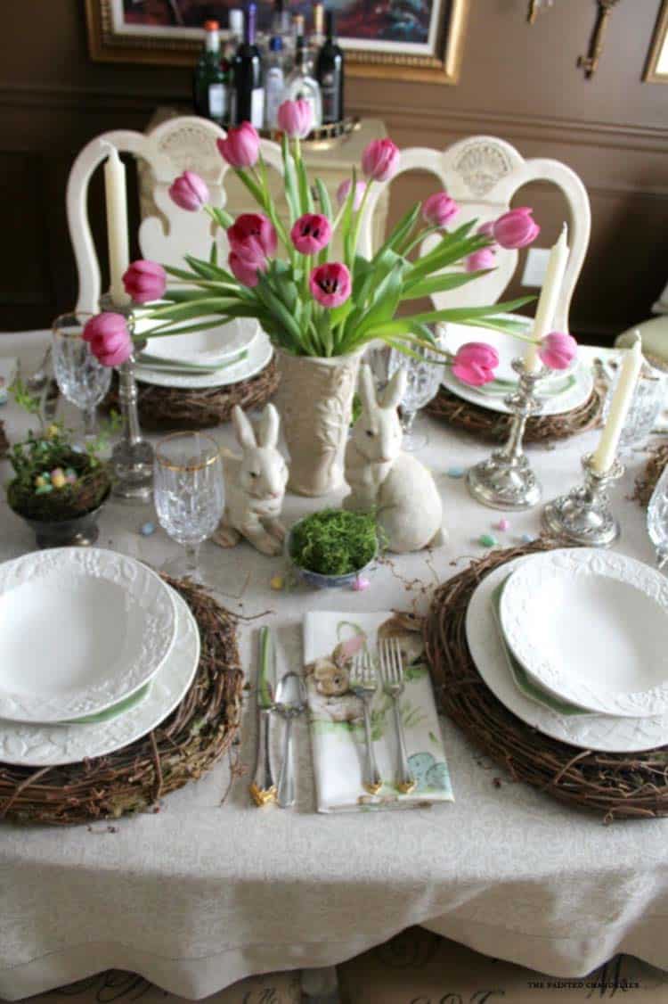 Easter table setting by onekindesign.com