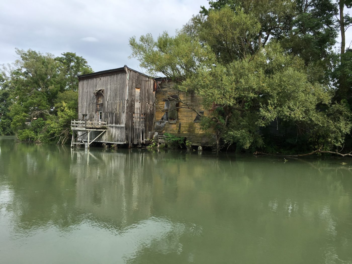 Photo of rustic canal warehouse