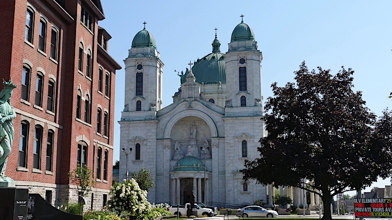 Photo of the exterior of Our Lady of Victory Shrine & Basilica in Lackawanna, NY